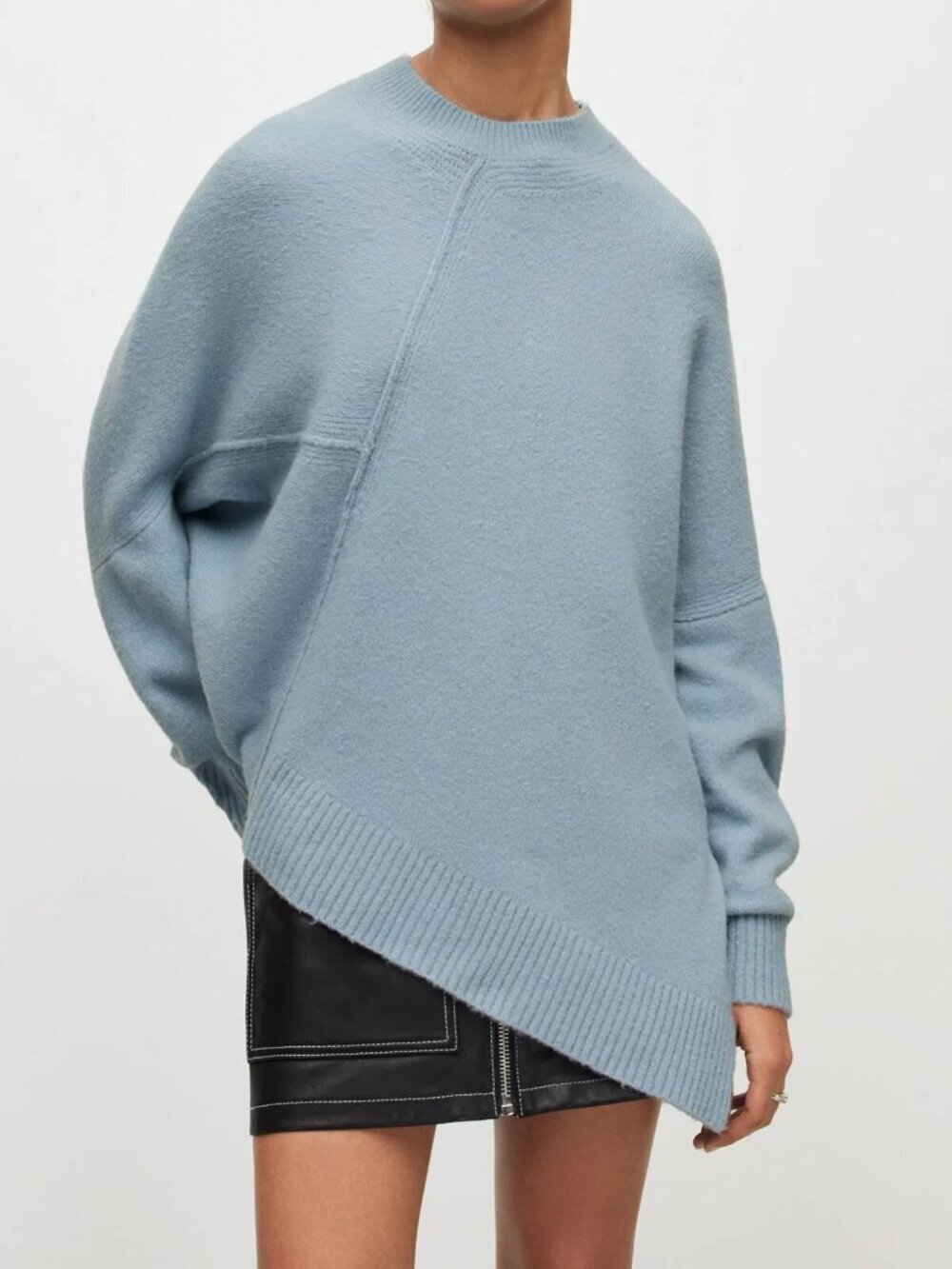 Allsaints Lock Crew Neck Wool Blend Knit Jumper Sweater S​